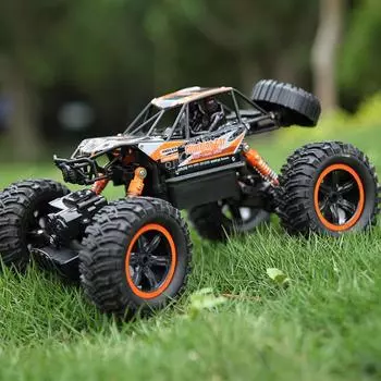 Машинка на радиоуправлении,1:10 масштабных радиоуправляемых машинок 4x4, 2.4G вездеходный внедорожный грузовик, игрушечные подарки для мальчиков и взрослых синий
