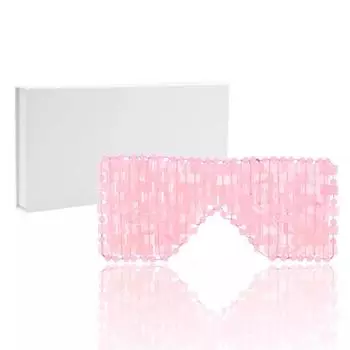 Маска для глаз Jade Eye Mask Rose Quartz Facial Cooling Mask для массажа глаз Relax Wrinkles Relief Migration Beauty Spa Sleep Mask розовый кварц