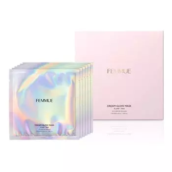 Маска для лица FEMMUE Dream Glow Mask PF Citrus Face Pack, индивидуально упакованная увлажняющая, оригинальный японский продукт, 32 мл x 6 шт. [Hari]