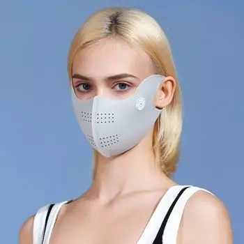 Маска для лица Ice Silk Mask Summer Face Gini Mask Thin Face Cover Women/Girls чёрный