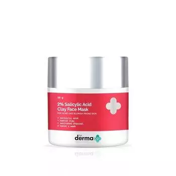 Маска для лица из глины с 2% салициловой кислотой Derma Co для мужчин и женщин, склонных к акне и несовершенствам кожи - 50 г(дермако)