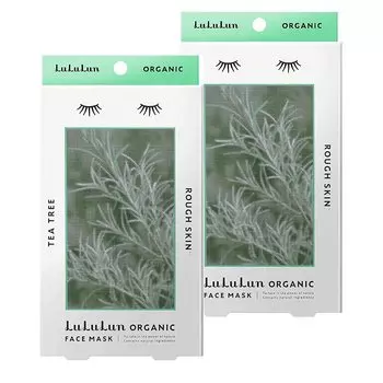 Маска для лица Lululun Organic Tea Tree 1 шт. x 5 набор из 2 шт. [Органическая] (Эссенция 30мл) пакеты,