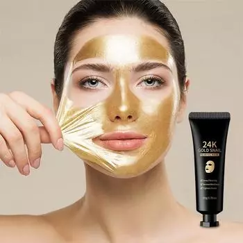 Маска для лица с экстрактом улитки 24K Gold Snail Tearing, 50 г, удаляет черные точки, глубоко очищает, сужает поры, ухаживает за кожей, грязевая пилинг-маска 1pc