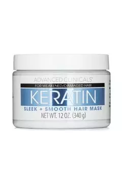 Маска для волос Advanced Clinicals Keratin Sleek Smooth 340 г + (пункт) белый