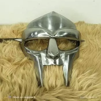 Маска MF Doom Medieval Gladiator Стальная кожаная маска для лица Маска для костюма на Хэллоуин
