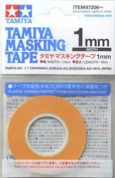 Маскирующая лента Tamiya Makeup Material Series 1 мм, пластиковый инструмент для моделирования 87206 № 206