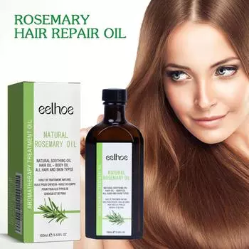 Масло для лечения волос EELHOE Rosemary, устраняющее пушистость, надолго придающее гладкость и ароматизирующее, восстанавливающее масло для лечения волос с химической завивкой 100ml