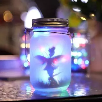 Mason Jar Solar Lamp With Solar Panel IP65 Waterproof Hanging Light Outdoor Christmas Wedding Birthday Party Garden Decor