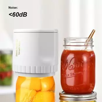 Mason Jar Vacuum Sealer Vacuum Sealing Machine Cordless Can Vacuum Seal Pump Kit Electric Automatic для домашней кухни чёрный