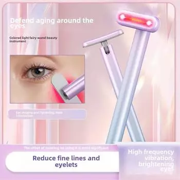 Массажер для глаз Fairy Stick, красный световой интродьюсер для удаления темных кругов под глазами, косметический инструмент
