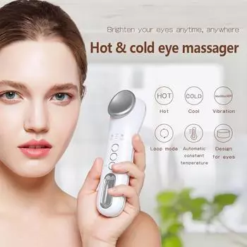 Массажер для глаз с подогревом, горячая и холодная палочка, вибрационная массажная электрическая палочка от темных кругов и отечности глаз, снимает усталость