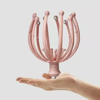 Массажер для головы Yousheng Octopus с 12 массажными когтями, портативный эргономичный дизайн, простота в эксплуатации, устройство для глубокого массажа кожи головы A розовый