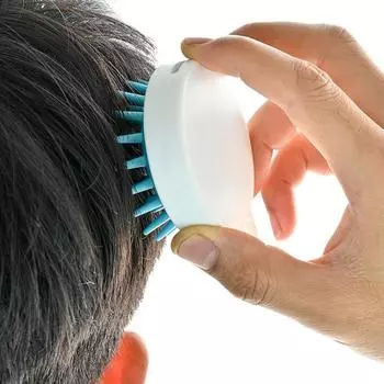 Массажер для кожи головы Sculp Brush Bath Brush Air Bag Силиконовая щетка для шампуня Массажер для кожи головы для роста волос синий