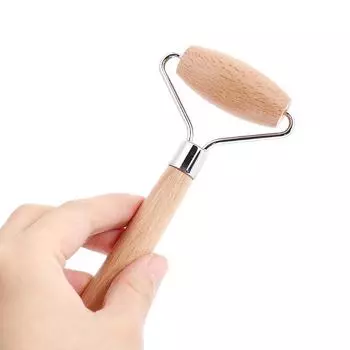 Массажер для лица Gua Sha с деревянным роликом и шипами, деревянная ручка для массажа лица с помощью гуаша, лифтинга кожи, похудения, ухода за кожей