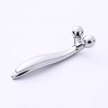Массажер для лица Lift Face 3D Roller Massager Тонкий массажный инструмент для тела Массажеры в форме Y Средства по уходу за кожей Массажер для шеи с вращением на 360 градусов серебряный