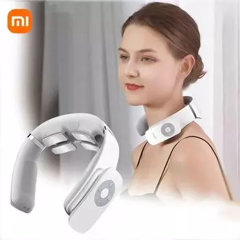 Массажер для шеи Xiaomi Jeeback G3 TENS Pulse облегчает боль в шее с 4 вибрирующими головками и горячим компрессом белый
