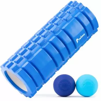Массажный шарик Foam Roller Stretch Ball, мяч, который снимает скованность и серьезно разработан спортивной специальностью Foam Roller Trigger Point Myofascial синий
