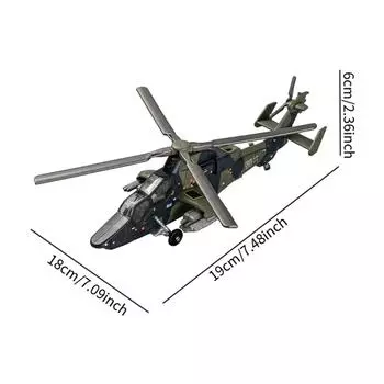 Масштаб 1/72 Комплект для создания модели самолета Авиация Памятный настольный декор Транспортный вертолет Игрушечный самолет 19cmx18cmx6cm