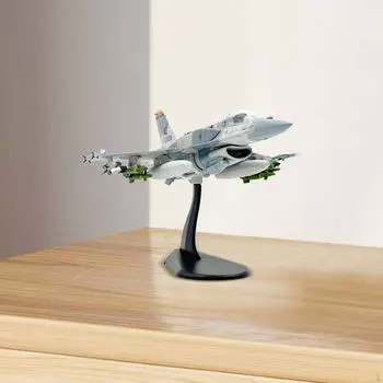 Масштаб 1/72 Самолет F-16F Имитация самолета Украшение с подставкой Реалистичный самолет Металлический сплав