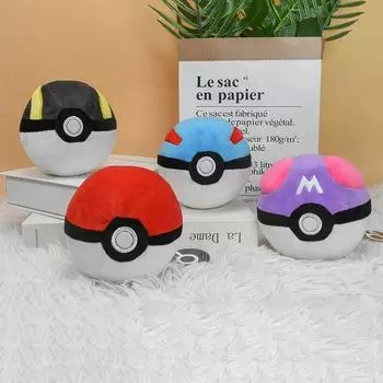Master Ball Great Ball Ultra Ball Мягкие игрушки Мягкие плюшевые животные Мультяшный рюкзак Подвеска Украшение Игрушка День рождения