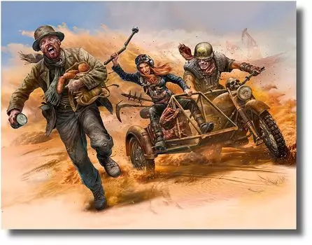 Master Box 2 Riders Thief Desert Battle Series Фэнтези Пластиковая Модель MBP35140 1/35 & (Нет велосипеда)