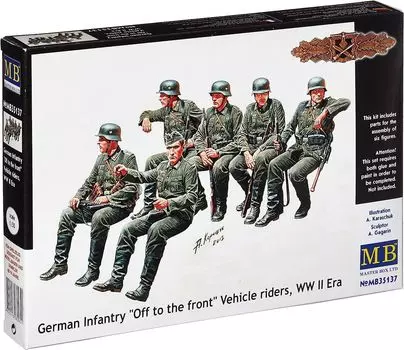 Master Box немецкий танковый гренадер 6 частей Ride Style пластиковая модель MB35137 1/35 Scene-Multipose