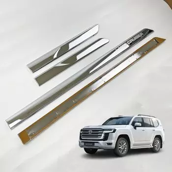 MASUYA Land Cruiser 300 Land Cruiser 300 Боковой молдинг двери Нижний молдинг кузова Молдинг отделка комплект из 4 штук Внешний декоративный продукт серебряный
