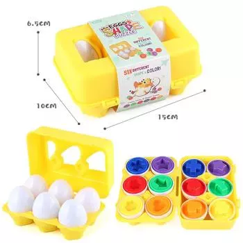 Matching Smart Eggs Toy For Kids 3D Puzzle Montessori Learning Education Toys Color Shape Sorter Game Easter Egg Gifts
