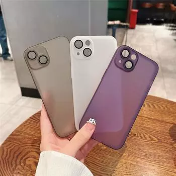 Материал ТПУ чехол для телефона iPhone 15 13 11 12 14 Pro Max Plus противоударный и устойчивый к падениям, простой и прозрачный защитные аксессуары для мобильных телефонов iPhone 11 Pro Max фиолетовый