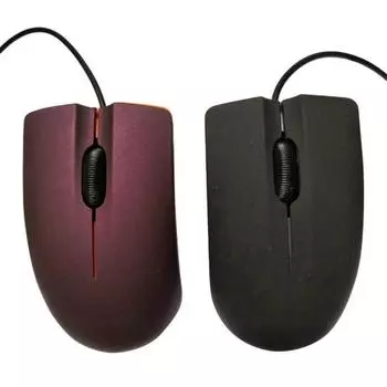 Матовая эргономичная проводная оптическая игровая мышь USB 2.0 с 3 клавишами 1200 точек на дюйм для ноутбуков чёрный