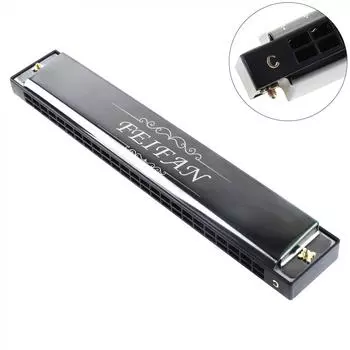 Матовая черная 24 отверстия 8K Титановая гармоника Тремоло Tone KeyC Арфа Губная гармошка Музыкальные инструменты