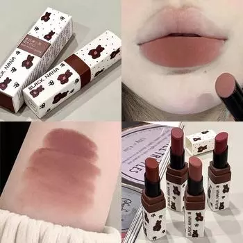 Матовая губная помада Nude, стойкая, мягкая, бархатистая, водостойкая, сексуальная, с эффектом помады, блеск для губ