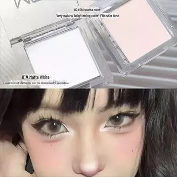 Матово-глянцевые тени для век MGL Pure White Eyeshadow для придания яркости и эффекта шелкопряда 03# light beige бежевый