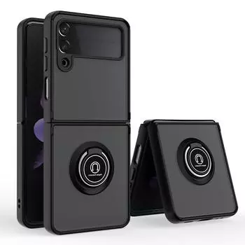 Матовый чехол-подставка с защитой от пыли для Samsung Galaxy Z Flip 3 5g Flip3 Жесткий прочный складной чехол для телефона for Galaxy Z Flip 3 небесно-голубой