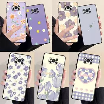 Матовый силиконовый чехол для телефона Samsung Galaxy Note 20 Ultra 10 Plus 8 9 S23 S20 S21 S22 Note 10 Lite с мультяшным цветком Samsung Note 8