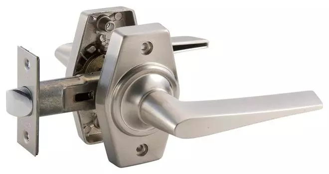 Matsuroku Easy Replacement Door Lock GATE Lever Empty Lock Nickel Color 10702