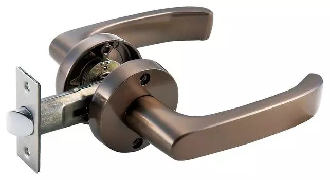 Matsuroku Easy Replacement Door Lock GATE MJ Lever Empty Lock Brown Color 10734 коричневый