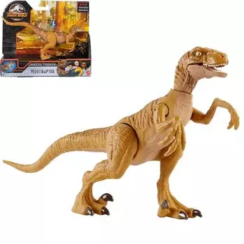 mattel Мир Юрского периода МИР) настоящие мини-фигурки атакуют! Велоцираптор [Общая длина: 20 см] [Игрушки-динозавры][4 года и старше] HBX32