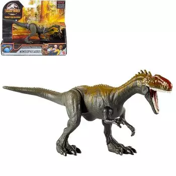 mattel Мир Юрского периода МИР) настоящие мини фигурки монолофозавр [общая длина: 20 см] [4 года и старше] GVG51