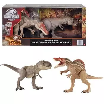mattel мир юрского периода Кусается! Ти-Рекс против. спинозавр HDH78