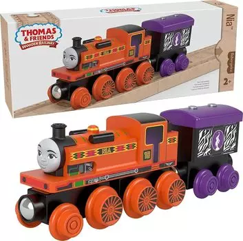 Mattel Thomas the Tank Engine Wooden Rail Series Почти лет и HBK23 (Томас) [2 вверх]