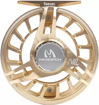Maxcatch AVID PRO Fly Корпус из алюминия, обработанный на станке с ЧПУ, с очень большим стержнем, вес катушки для нахлыста, - 3/5, 5/7, 7/9 (Золото, 9/11 вес) золотой