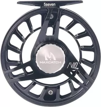 Maxcatch AVID PRO Fly Корпус из алюминия, обработанный на станке с ЧПУ, с очень большим стержнем, вес катушки для нахлыста, - 3/5, 5/7, 7/9 (Черный, 9/11 вес) чёрный