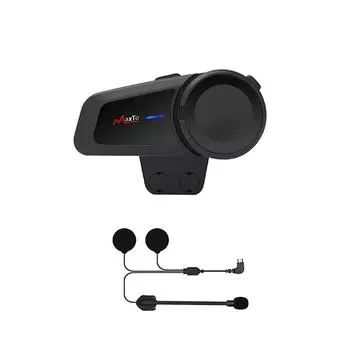 Maxto M2 BT мотоциклетный шлем Интерком FM шлем водонепроницаемый мотоцикл замена для Vimoto чёрный