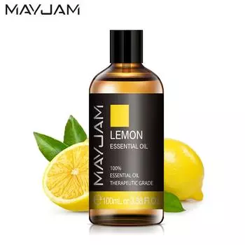 MAYJAM 100 мл эфирное масло фруктов лимона для свечей, мыла, парфюмерии, диффузор свежести воздуха, спа-массаж для тела, повышение иммунитета, водорастворимое масло Lemon