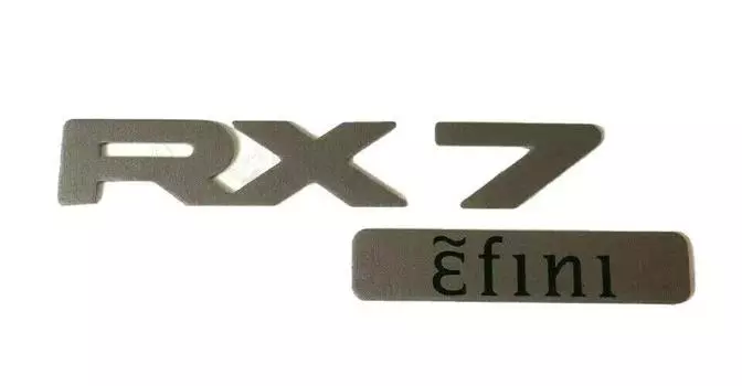 Mazda Rear Side Silver RX-7 Efini Emblem Decal Sticker F100-51-711C OEM Genuine