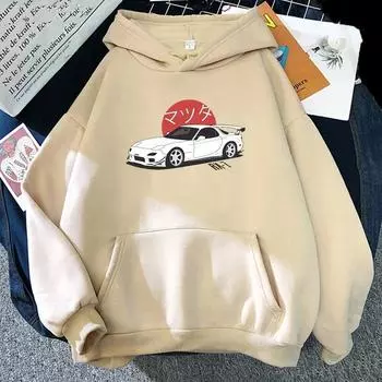Mazda RX7 аниме Initial D толстовки с капюшоном с принтом женские модные топы с капюшоном уличная одежда кофты JDM автомобильная культура S