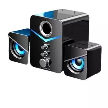 MC D221 Проводные USB и Bluetooth настольные колонки с глубокими басами K2039 luminous small speaker