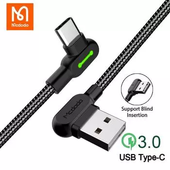 Mcdodo USB C кабель Тип C Зарядный кабель для Huawei Xiao mi 11 Pro Samsung S21 Зарядное устройство для телефона Кабель для передачи данных Провод 3A QC 3,0 Быстрая зарядка