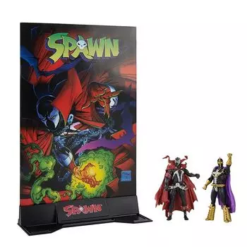 McFarlane Toys – фигурка Спауна размером 3 дюйма. В комплекте с комиксами 2 пачки: волна 1 Спаун и анти-спаун. (Спаун #1)